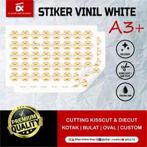 Stiker Vinil White A3+