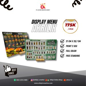 Display Menu Akrilik Custom