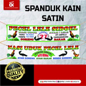 Spanduk Kain Satin Hires